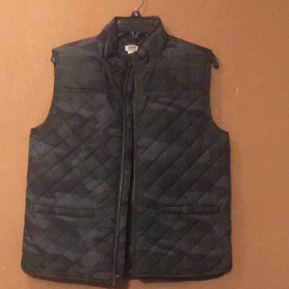 Green and blue camo vest
